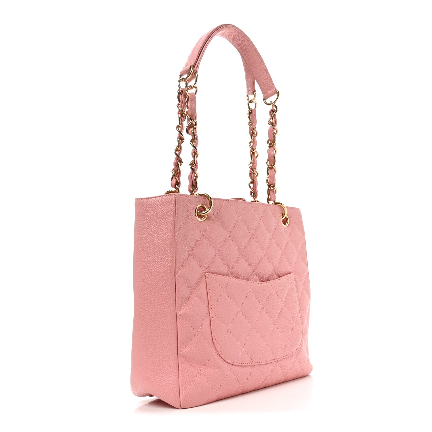 Chanel Caviar Quilted Petit Shopping Tote PST Pink 2 of 9
