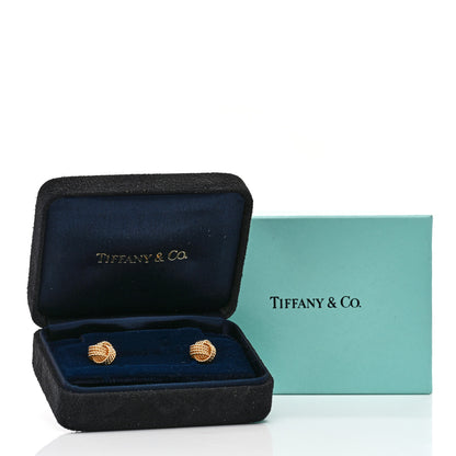 Tiffany 18K Yellow Gold Twist Knot Earrings 5 of 5