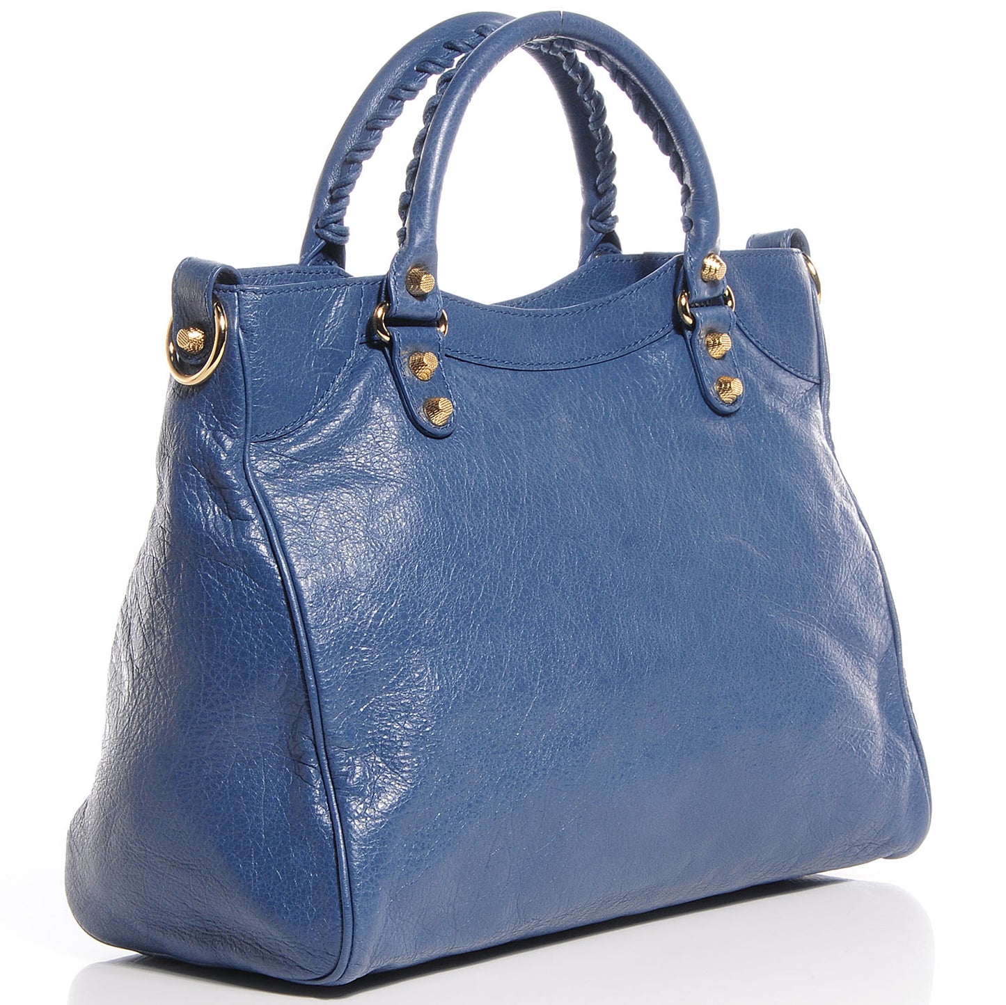 Agneau Giant 12 Gold Hardware Velo Bleu Persan