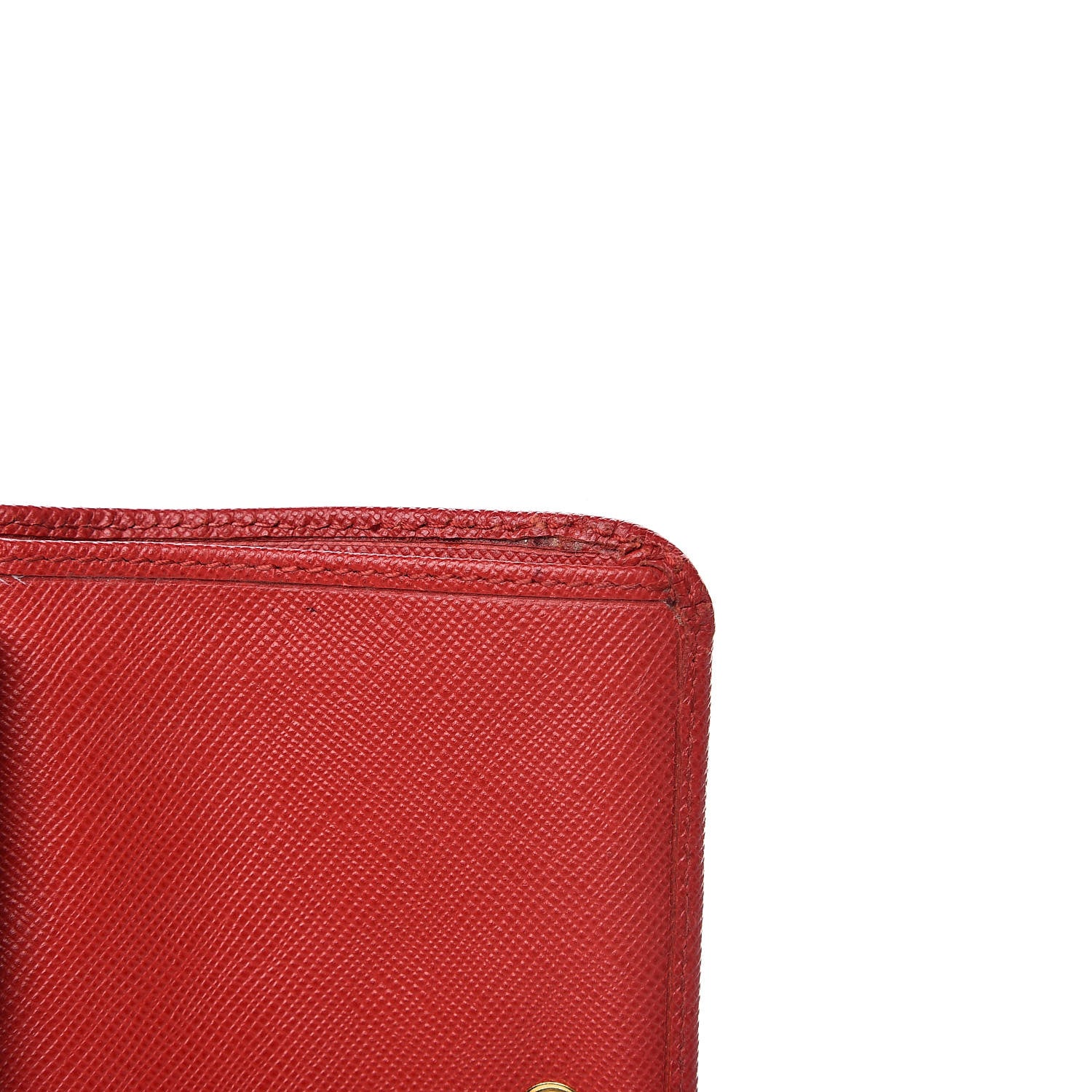 Prada Saffiano Metal Flap Wallet Fuoco 14 of 14
