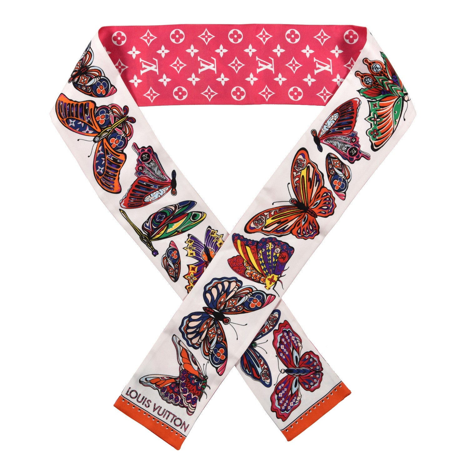 Louis Vuitton Silk Monogram World Of Love Bandeau White 1 of 3