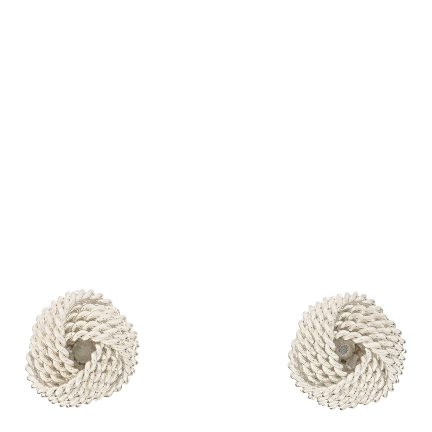 Tiffany Sterling Silver Twist Knot Earrings 1 of 4