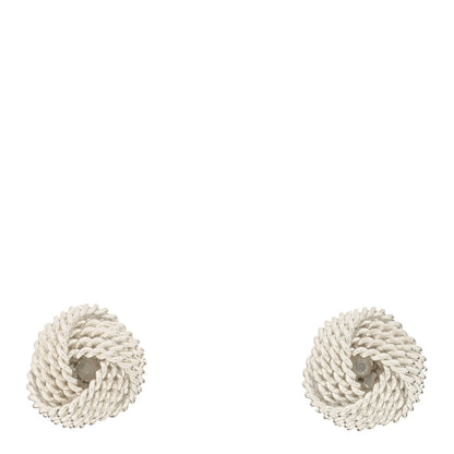 Tiffany Sterling Silver Twist Knot Earrings 1 of 4