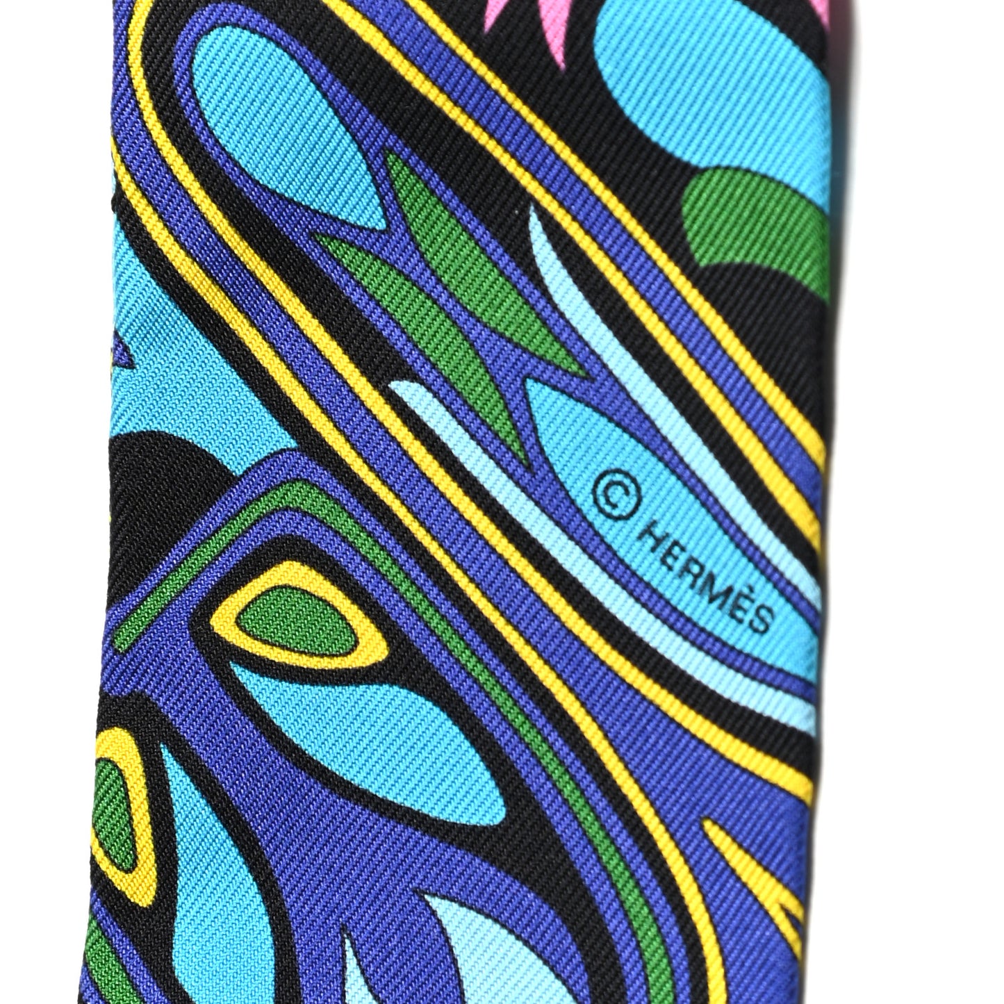 Silk Folklore Twilly Violet Black Rose Vif