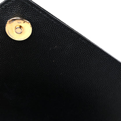 Saint Laurent Grain De Poudre Matelasse Chevron Medium Monogram Satchel Black 11 of 14