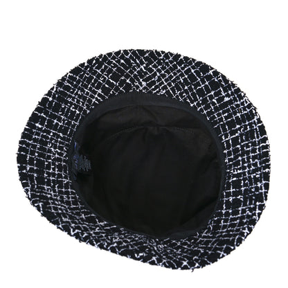 Chanel Tweed Bucket Hat M Black White 7 of 8