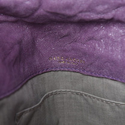 Marc Jacobs Calfskin Quilted Clutch Purple Orange 9 of 10
