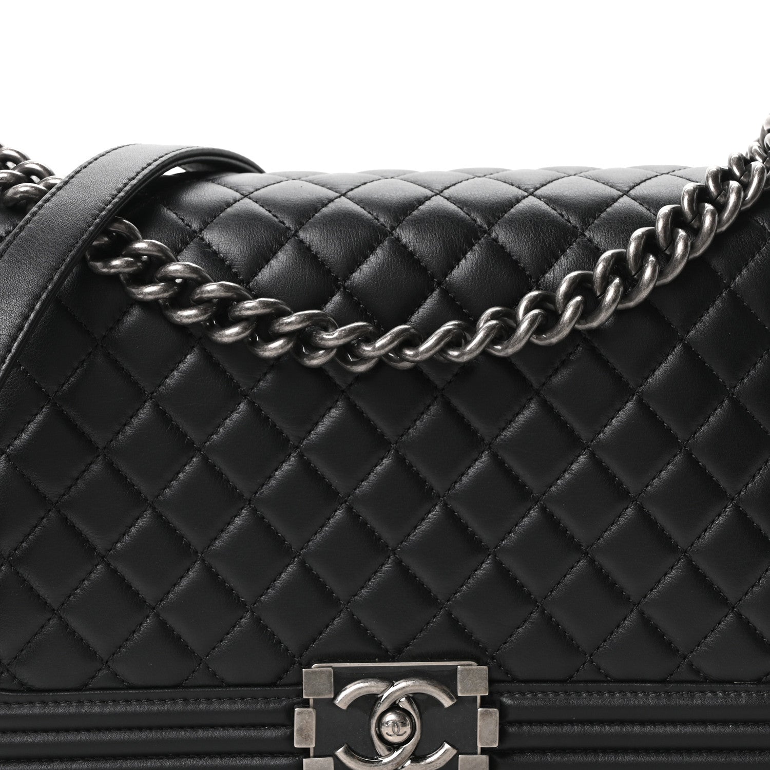 Chanel Calfskin Quilted New Medium Boy Flap Black 8 of 10