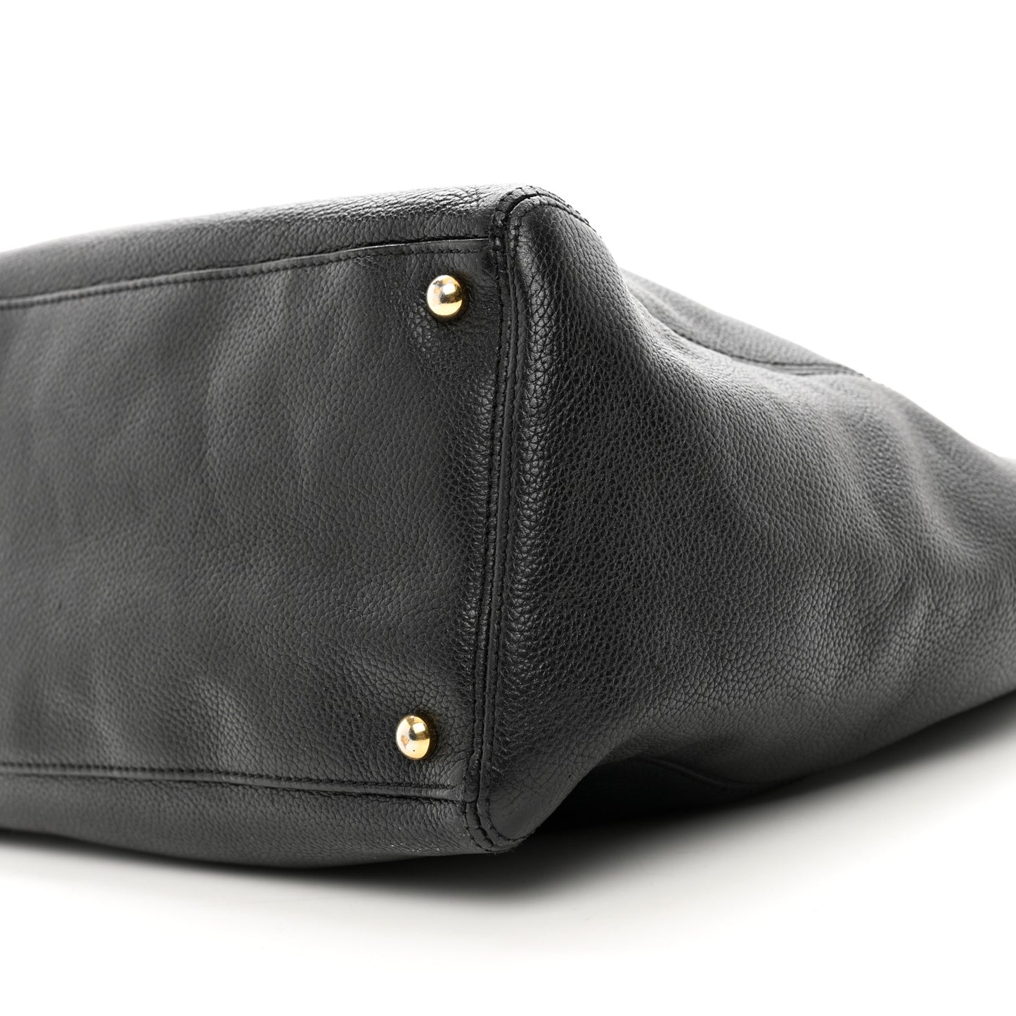Calfskin Tall Cerf Tote Black