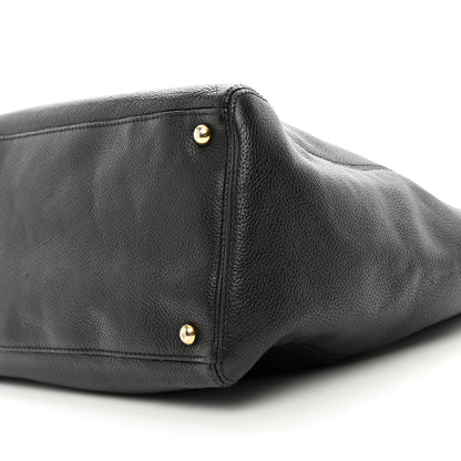 Chanel Calfskin Tall Cerf Tote Black 9 of 11