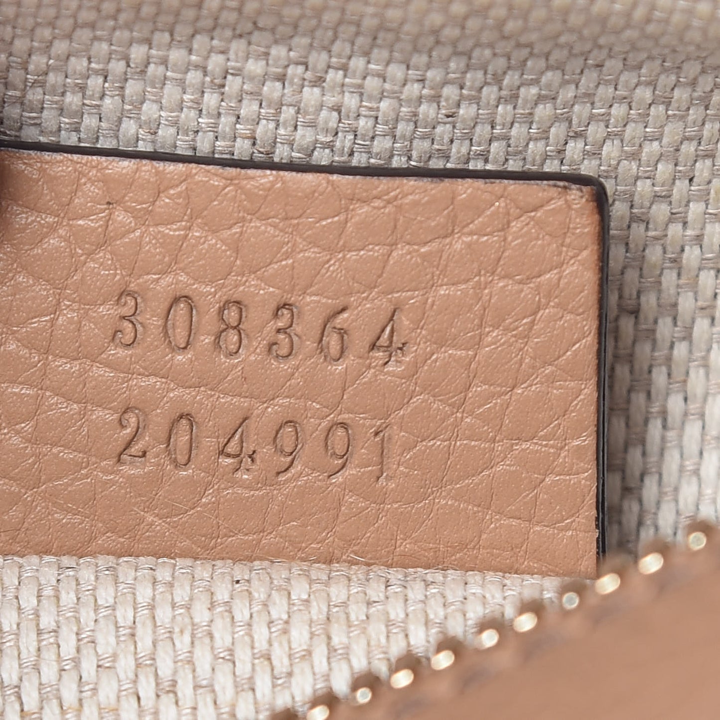 Pebbled Calfskin Small Soho Disco Bag Camelia