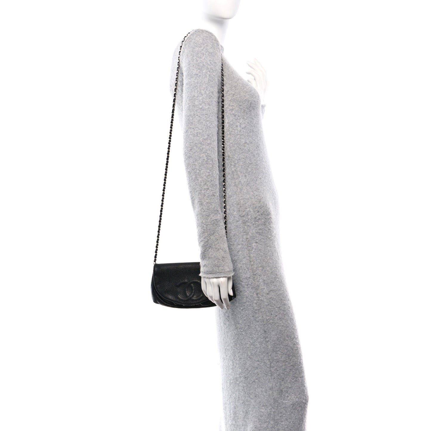 Caviar Half Moon Wallet On Chain WOC Black