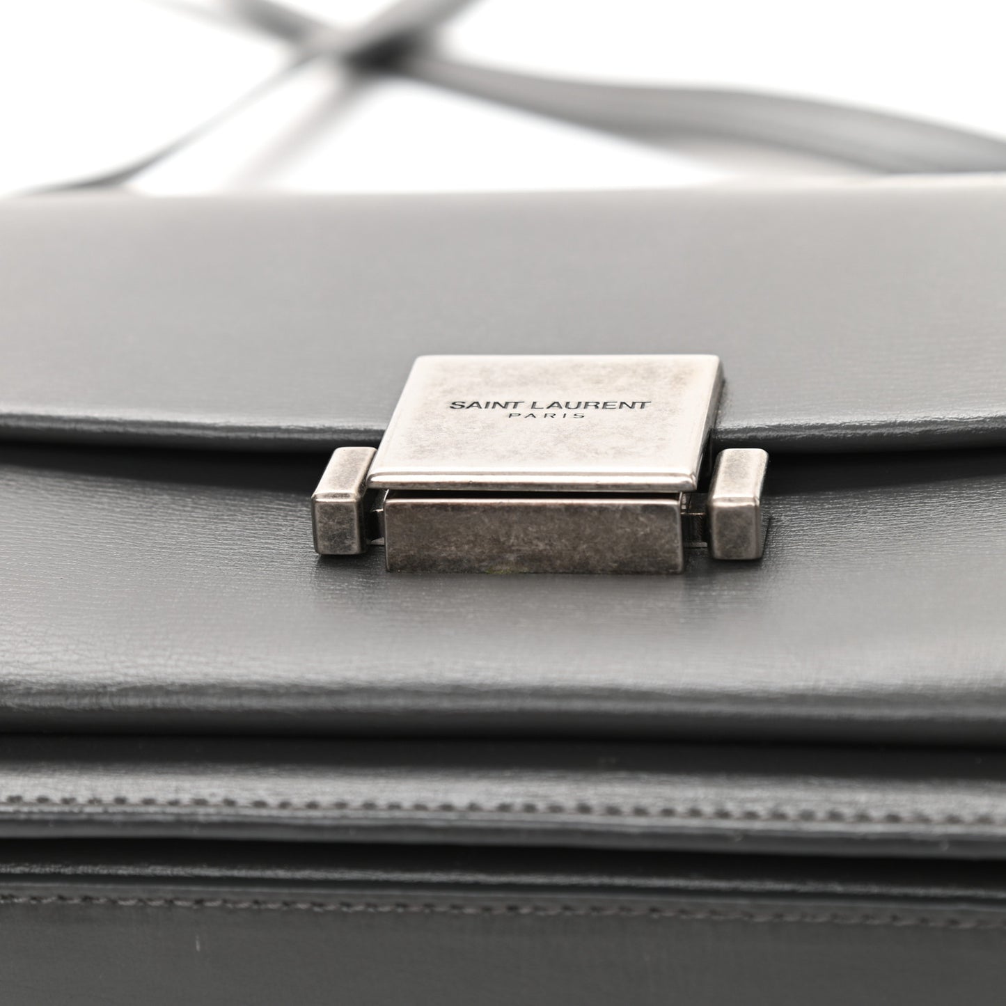 Smooth Calfskin Suede Medium Bellechasse Grey