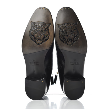 Gucci Goatskin Mens Kitten Chain Horsebit Ankle Boots 9 Black 5 of 10