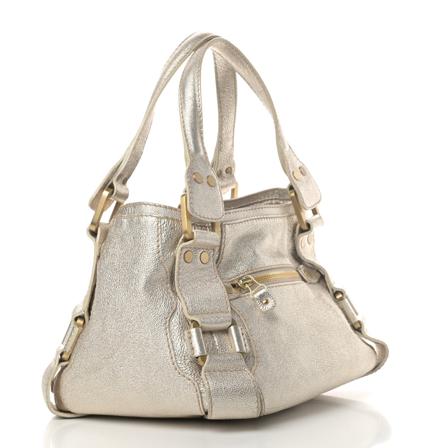 Jimmy Choo Metallic Calfskin Mahala Tote Gold 2 of 5