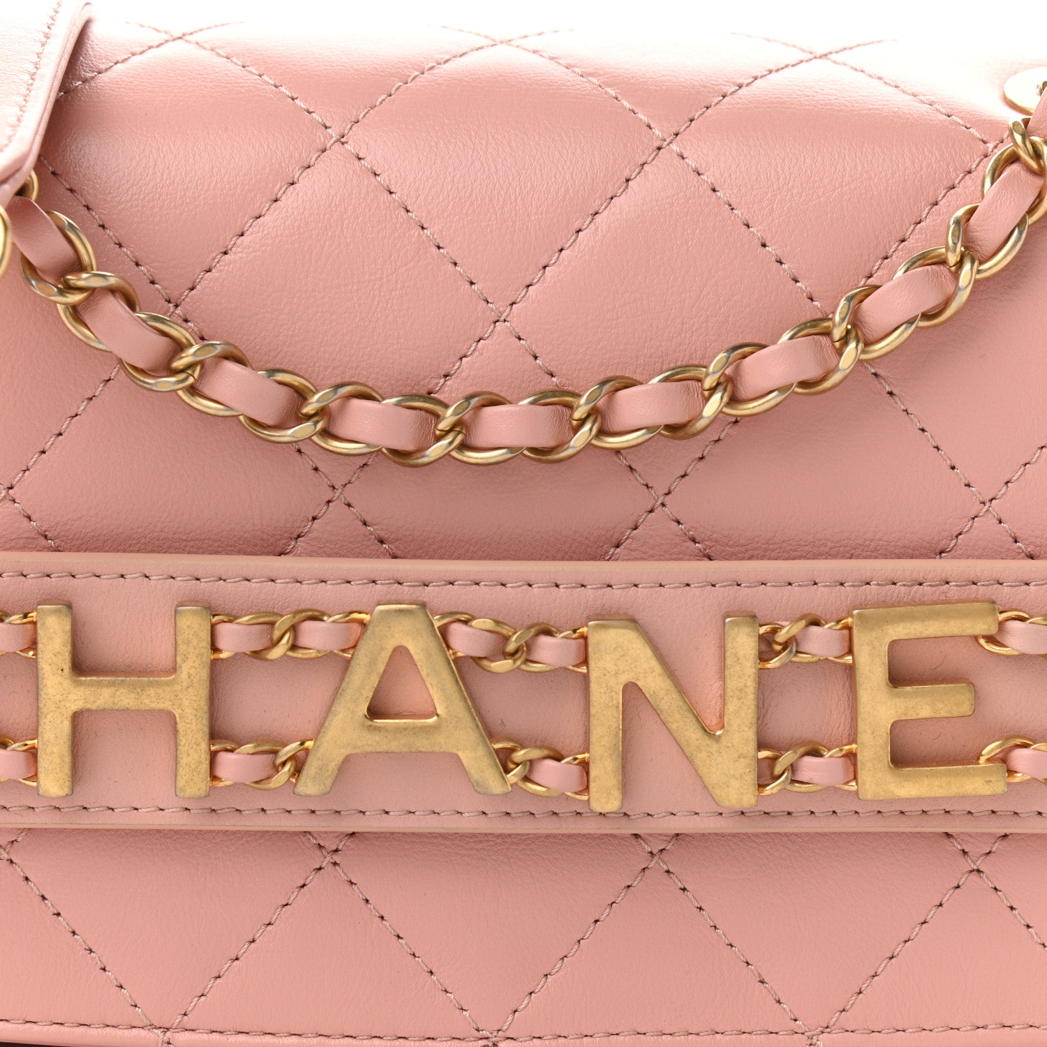 Chanel Calfskin Quilted Small Enchained Flap Light Pink 8 of 11