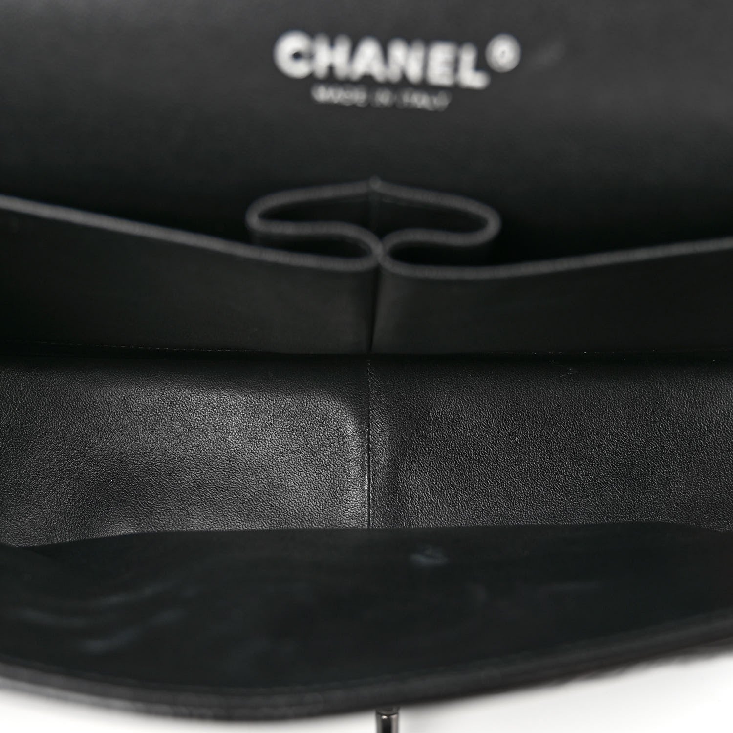 Chanel Shiny Distressed Calfskin Quilted Jumbo Double Flap So Black 5 of 10