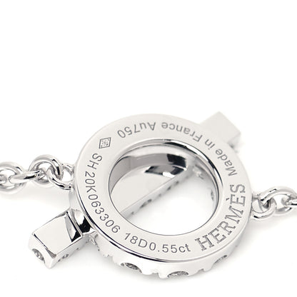 Hermes 18K White Gold Diamond Finesse Bracelet ST 8 of 10