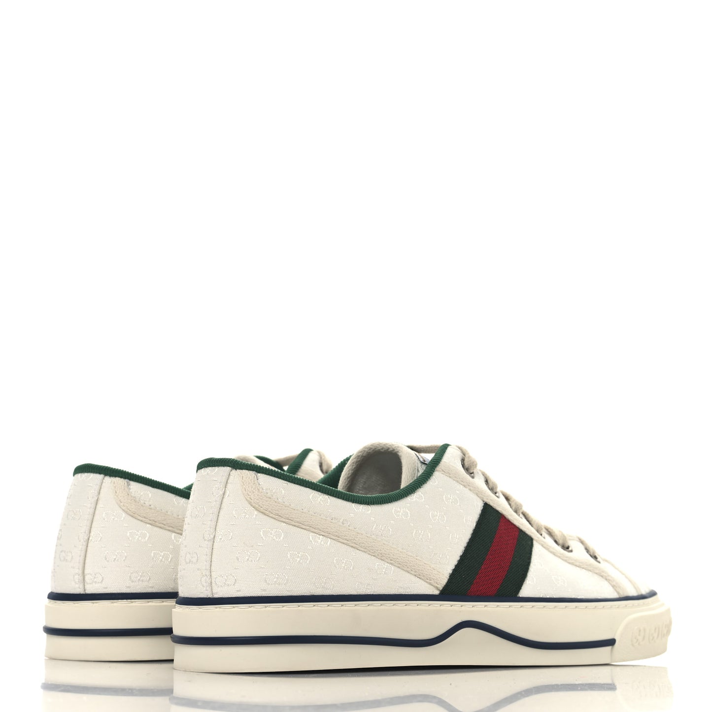 Jacquard Mini GG Monogram Web Womens 1977 Tennis Sneakers 40.5 White