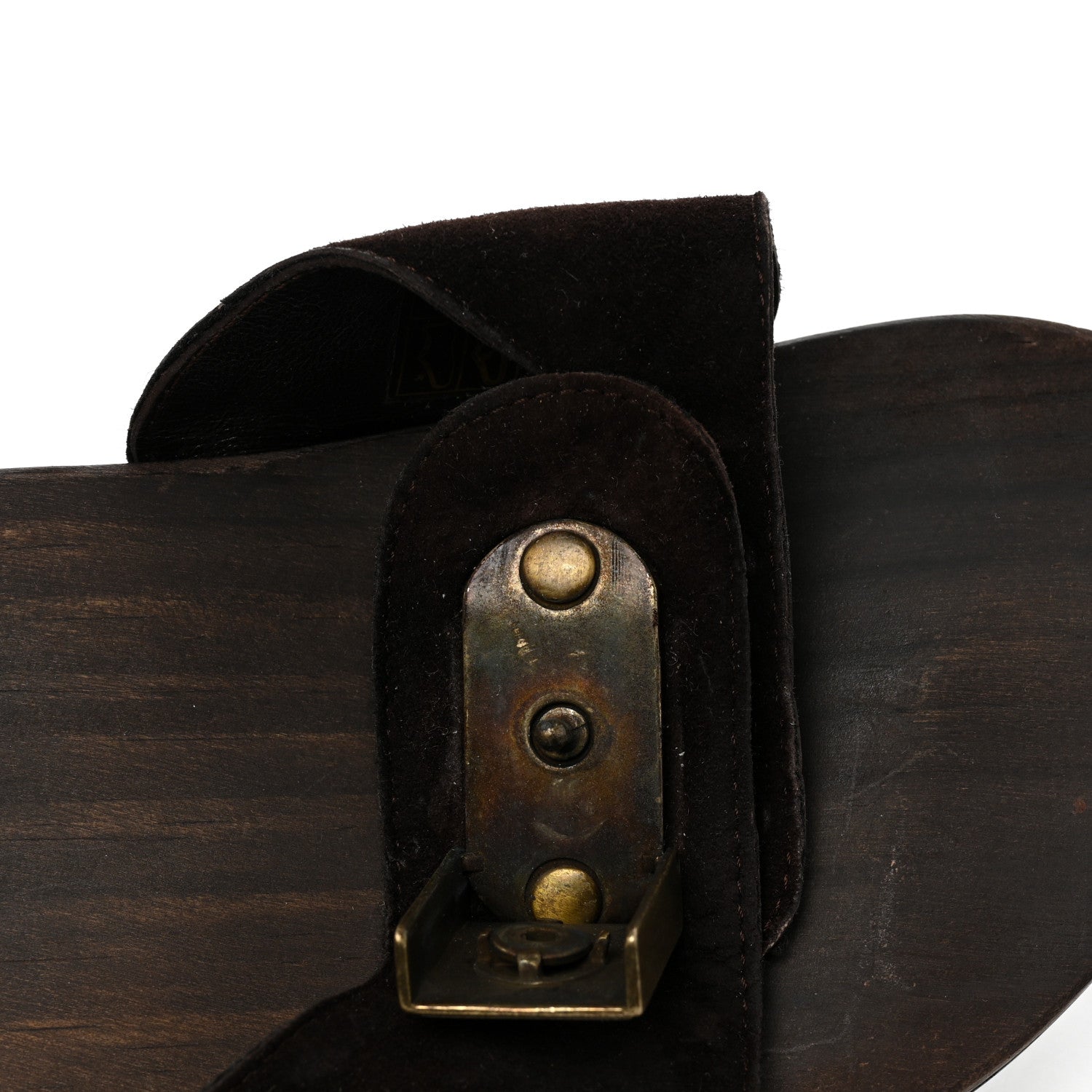 Chanel Suede CC Buckle Clogs 36 Dark Brown 7 of 7