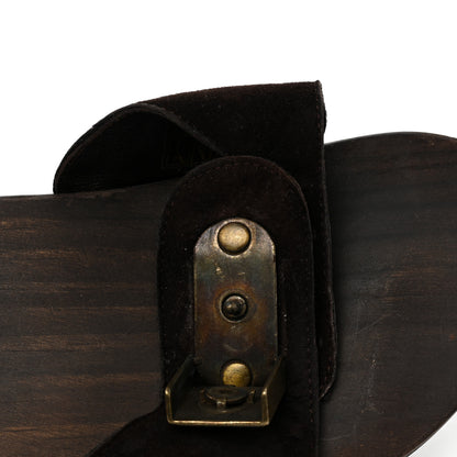 Chanel Suede CC Buckle Clogs 36 Dark Brown 7 of 7