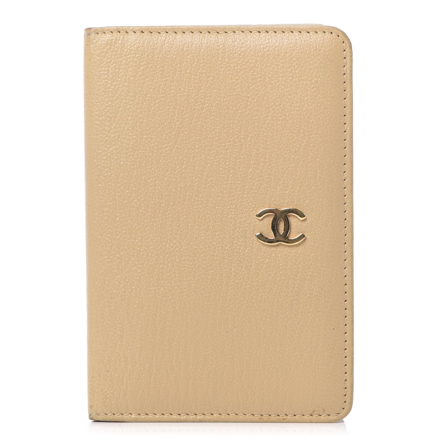 Goatskin Small Pocket Agenda Cover Beige