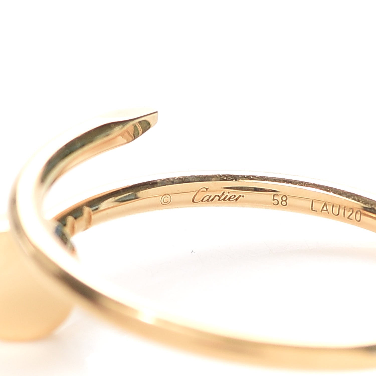 Cartier 18K Yellow Gold Small Juste Un Clou Ring 58 8.25 4 of 6