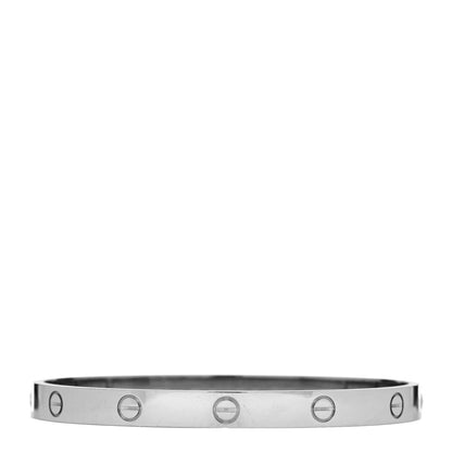 Cartier 18K White Gold LOVE Bracelet 19 1 of 10