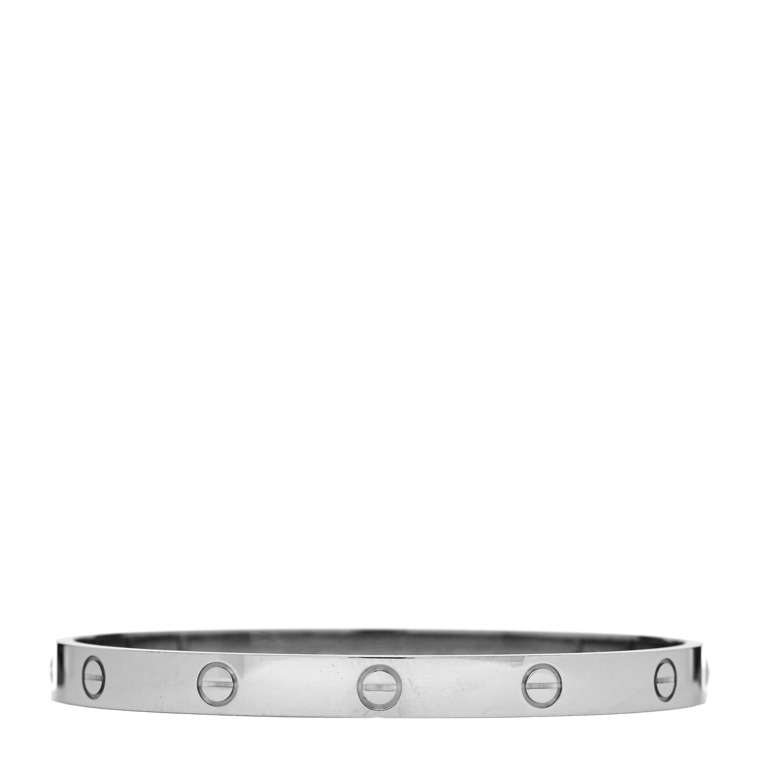 Cartier 18K White Gold LOVE Bracelet 19 1 of 10