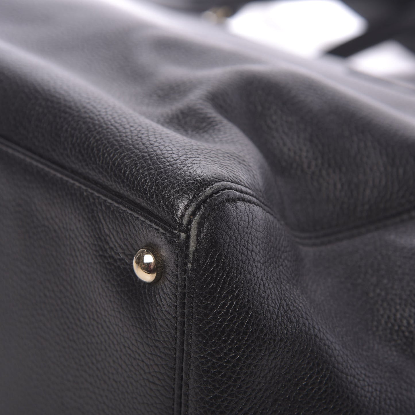 Calfskin Cerf Shopper Tote Black