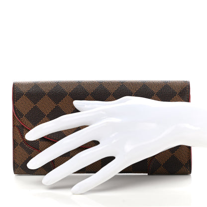 Louis Vuitton Damier Ebene Caissa Wallet Cherry 2 of 6