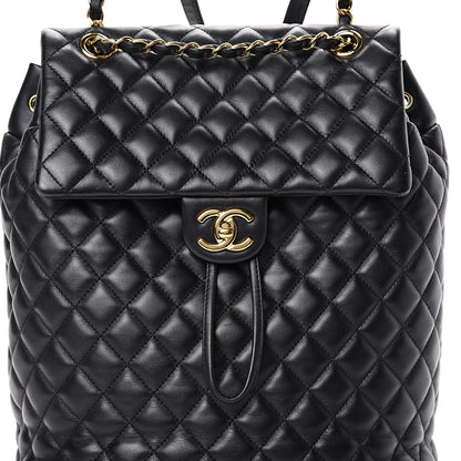 Chanel Lambskin Quilted Large Urban Spirit Backpack Black 7 of 10