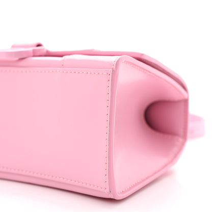 Balenciaga Shiny Box Calfskin Tonal B Hourglass Top Handle Bag XS Candy Pink 11 of 15