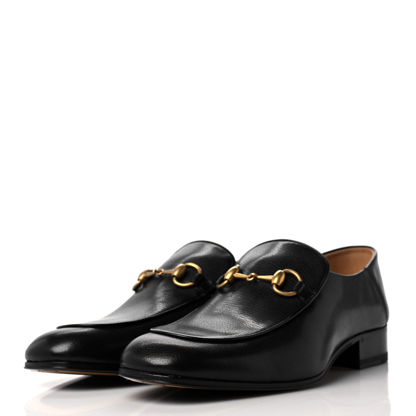 Goatskin Mens Horsebit Loafers 8 Black