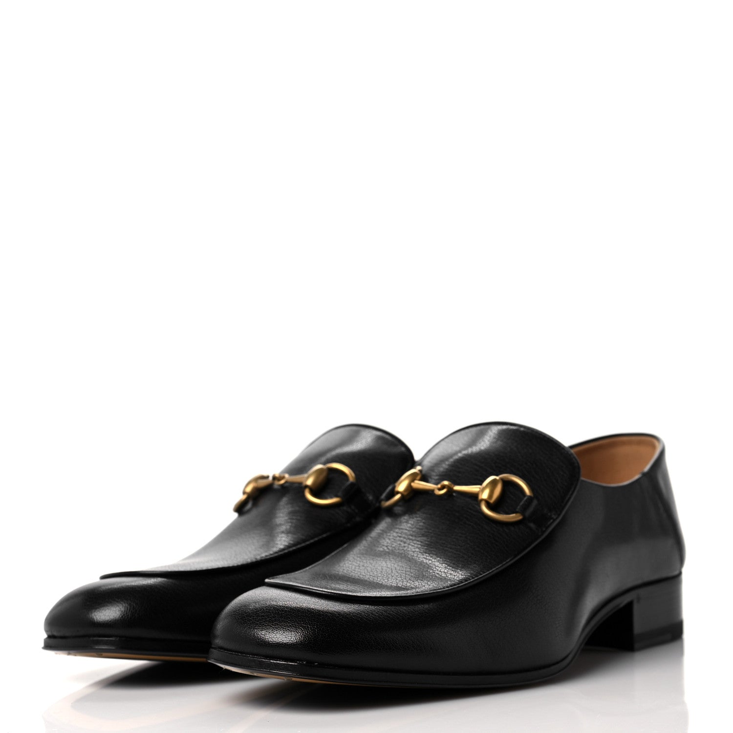 Gucci Goatskin Mens Horsebit Loafers 8 Black 3 of 9
