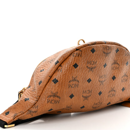 MCM Visetos Medium Fusten Belt Bag Cognac 9 of 10