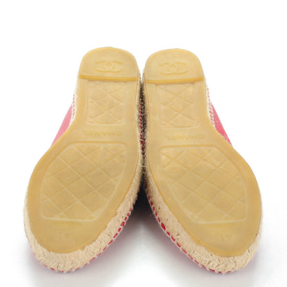 Chanel Lambskin CC Espadrilles 41 Red 6 of 10