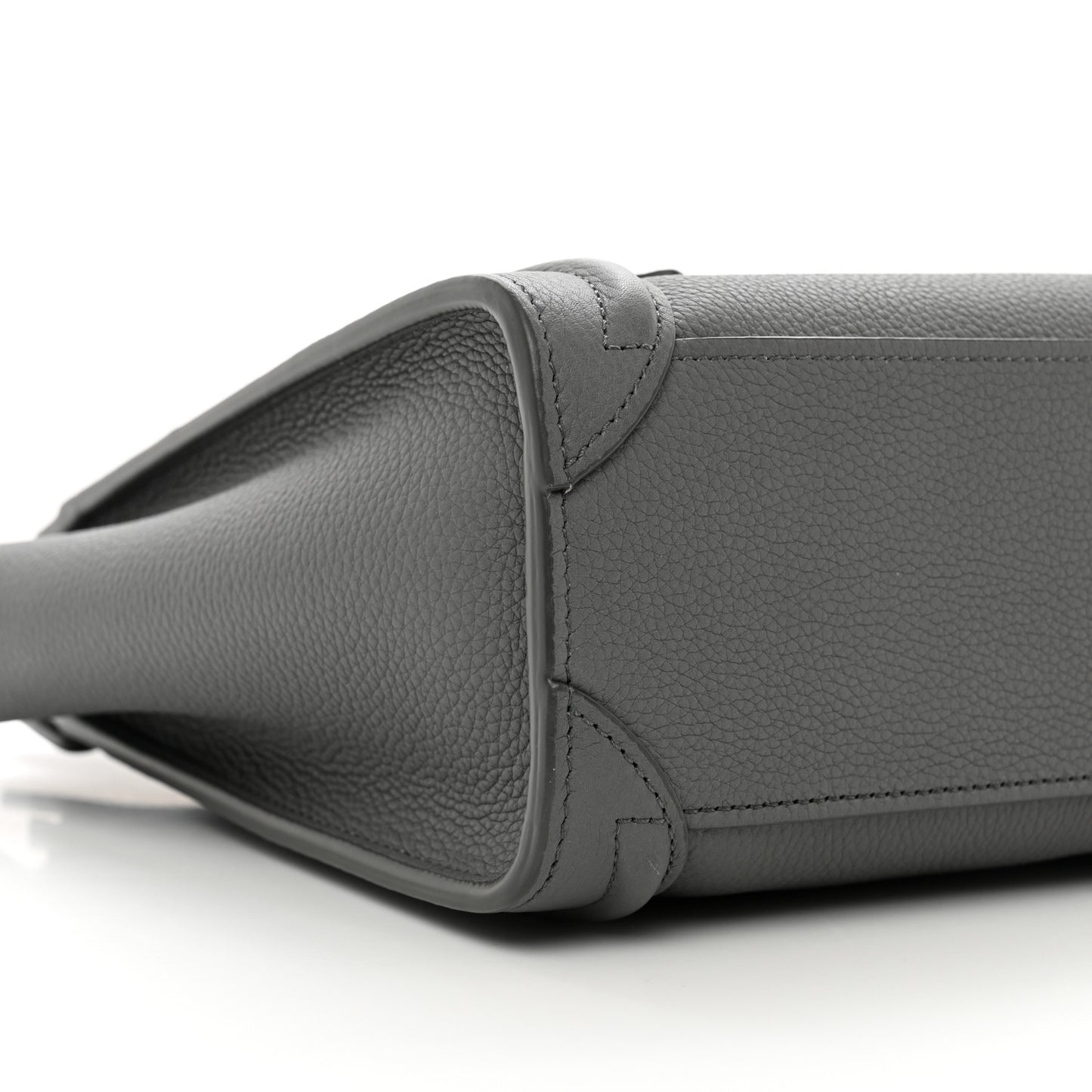 Drummed Calfskin Nano Luggage Kohl