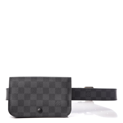 Louis Vuitton Damier Graphite Ceinture Pochette Homme Belt 85 34 1 of 8