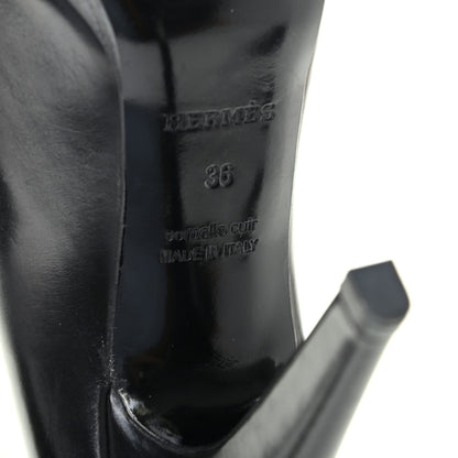 Hermes Calfskin Bottine Honey Ankle Booties 36 Black 6 of 7