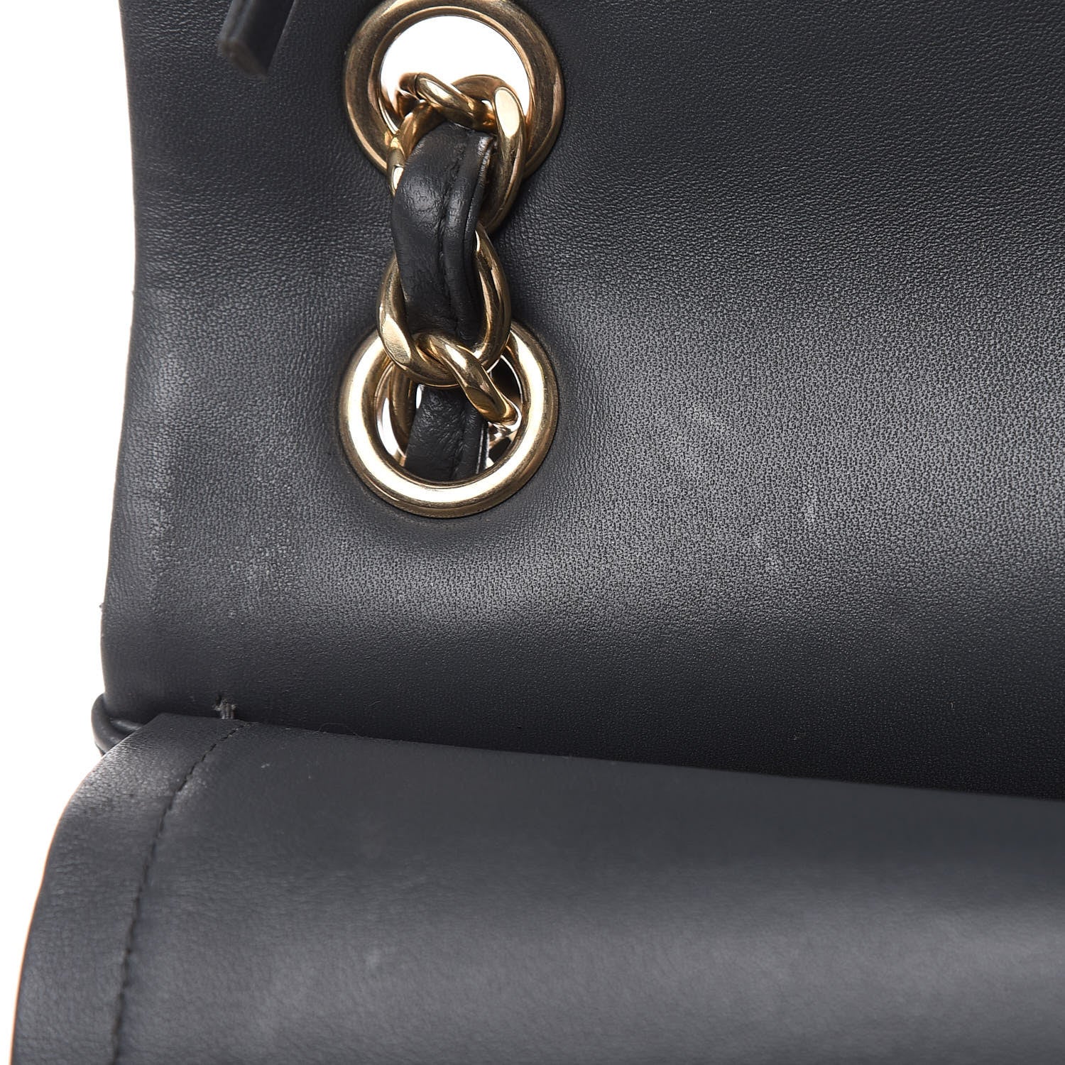 Chanel Lambskin Quilted Jumbo Double Flap Grey 14 of 17