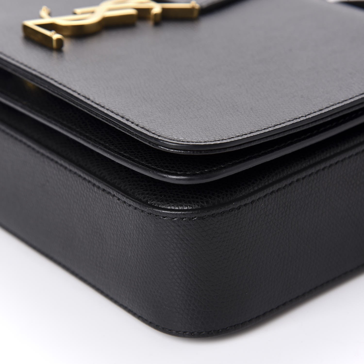 Saint Laurent Textured Calfskin Medium Classic Monogram Universite Bag Black 8 of 11