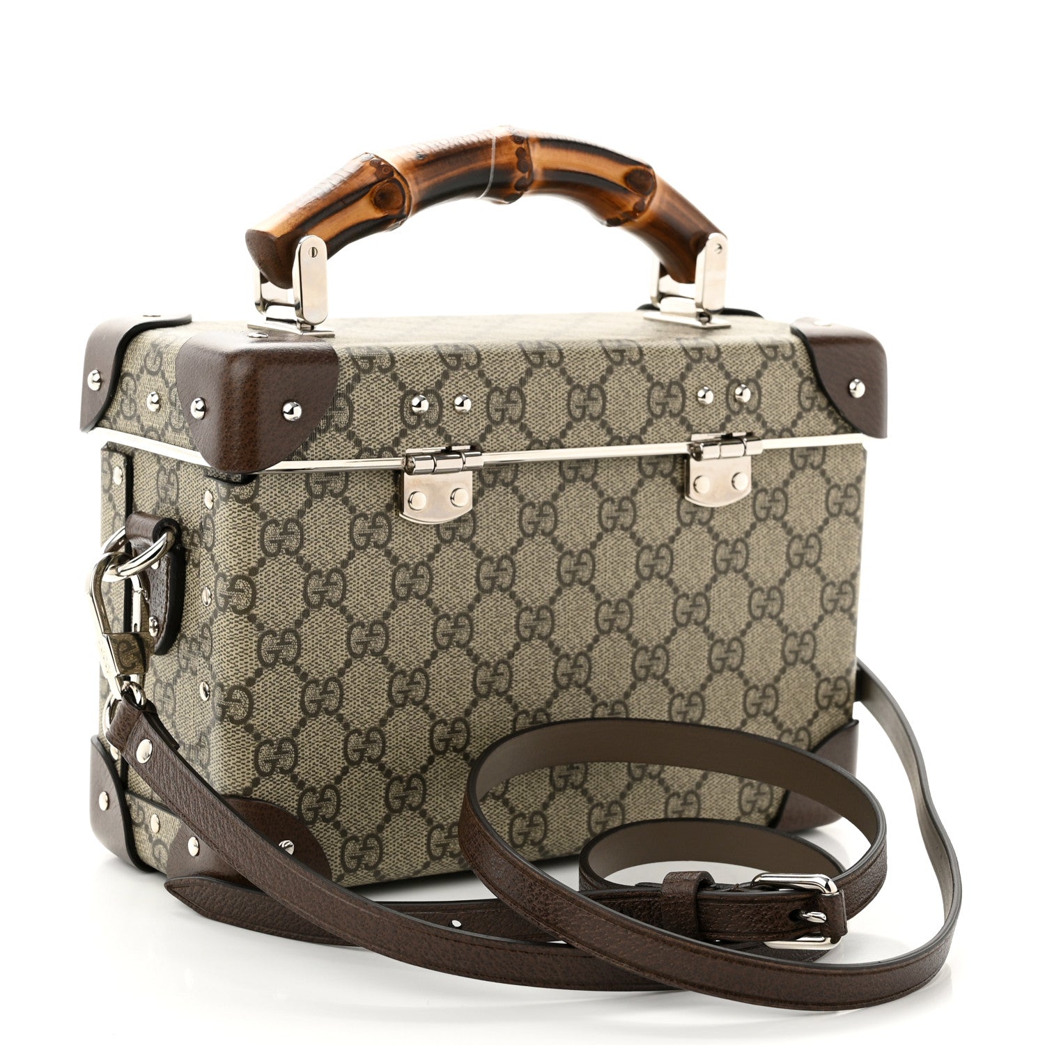Gucci GG Supreme Monogram Globe-Trotter Beauty Case Brown 3 of 13