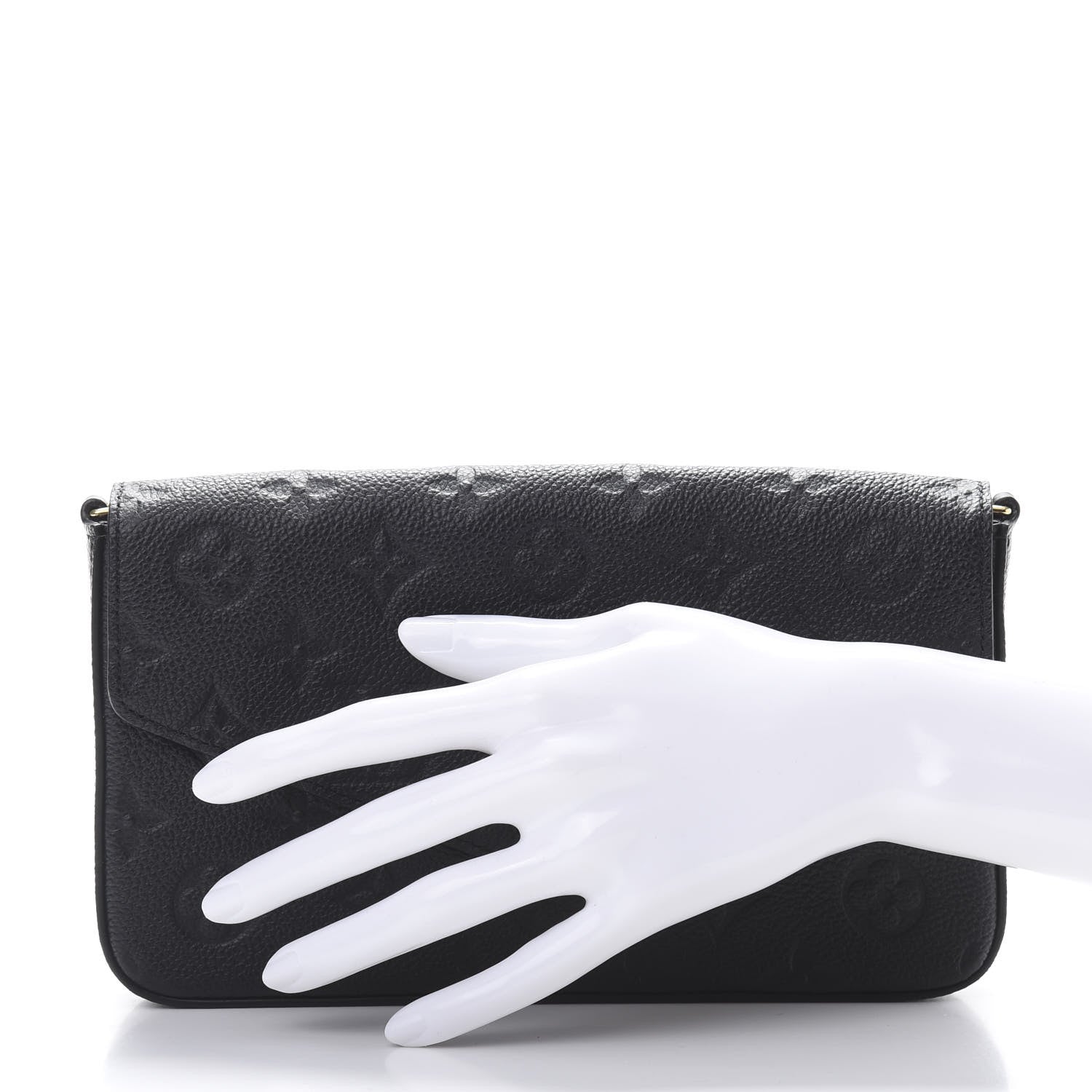 Louis Vuitton Empreinte Pochette Felicie Chain Wallet Black 2 of 7
