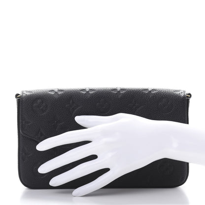 Louis Vuitton Empreinte Pochette Felicie Chain Wallet Black 2 of 7