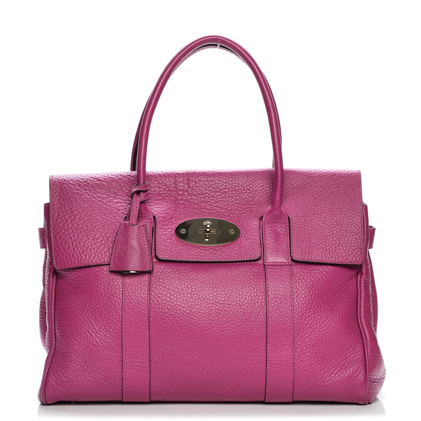Spongy Pebbled Calfskin Bayswater Hot Fuchsia