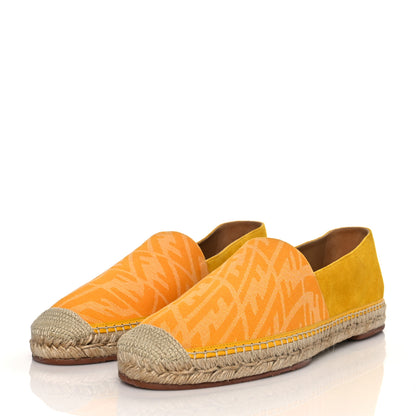 Fendi X SARAH COLEMAN Canvas Suede FF Vertigo Espadrilles 7 Mimosa Taxi 3 of 8