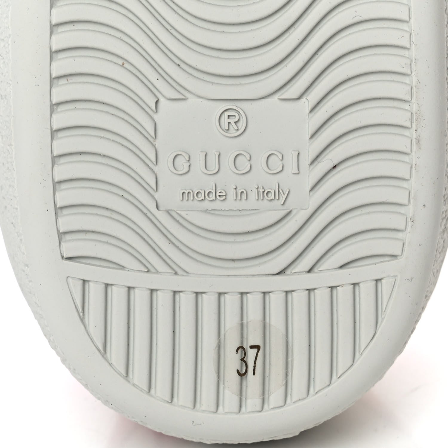 Gucci Calfskin Stripe Womens New Ace Sneakers 37 New Mystic White Ecru Red Flame 6 of 9