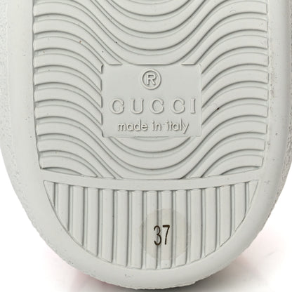 Gucci Calfskin Stripe Womens New Ace Sneakers 37 New Mystic White Ecru Red Flame 6 of 9
