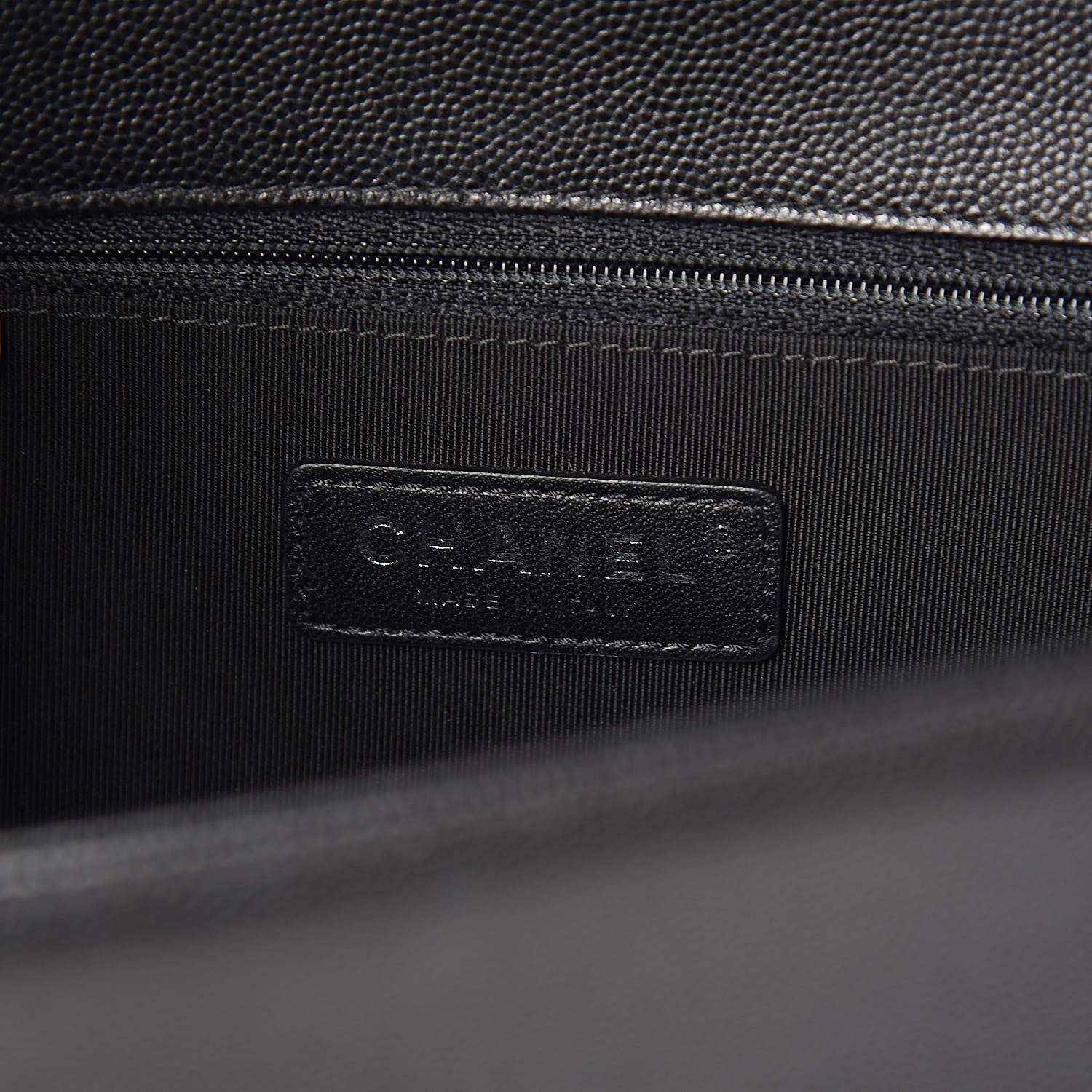 Chanel Caviar Chevron Quilted New Medium Boy Flap Black 6 of 10